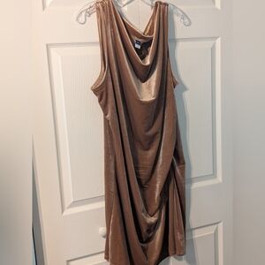 Elegant Tan Sleeveless Dress